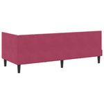 Corner Bed Frame with Headboard Wine red 80 x 200 cm Velvet 42016332