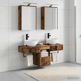 Bathroom Cabinet Set 5 pcs Old Wood Engineered Wood 3406285
