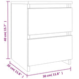 Bedside Cabinet Grey Sonoma 30x30x40 cm Engineered Wood 815329