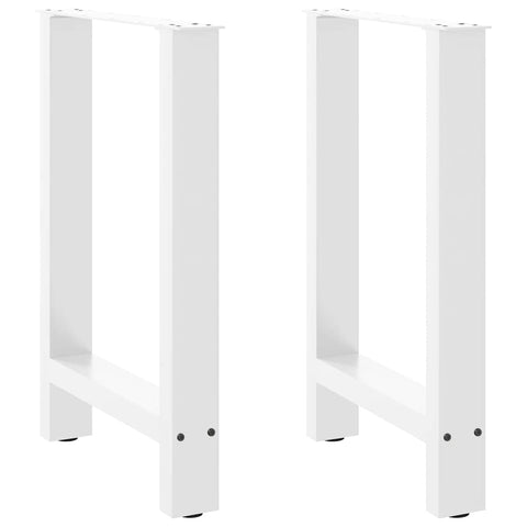 ZNTS Coffee Table Legs White 2 pcs 60x cm Steel 4013305