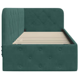 Corner Bed Frame with Headboard Dark Green 80 x 200 cm Velvet 42016515