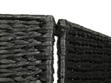 5-Panel Room Divider Black 193x160 cm Water Hyacinth 247352