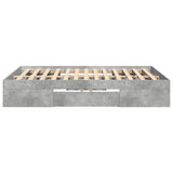 Bed Frame without Mattress Concrete Grey 120x190cm Engineered Wood 3295516