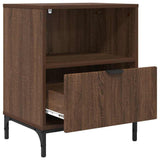 Bedside Cabinet 2 pcs Brown oak 49 x 36 x 61 cm Engineered wood 883489