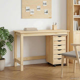 Desk and Rolling Cabinet Set MOSS 2 pcs Brown 3438789