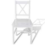 Dining Chairs 6 pcs White Pinewood 271496