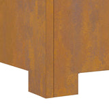 Fire Pit Brown 80 x 80 x 40 cm Weathering Steel 858965