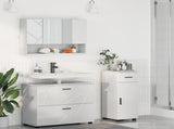 Bathroom Furniture Set with Drawer 3 pcs High Gloss White 3393037