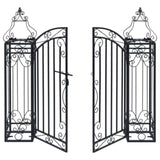 ZNTS Ornamental Garden Gate Wrought Iron 122x20.5x100 cm 49419