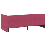 Corner Bed Frame with Headboard Wine red 80 x 200 cm Velvet 42016250