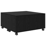 Coffee Table Black Oak 75 x 75 x 38 cm Engineered Wood 875482