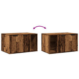 Cat Litter Box Enclosure Old Wood 80x50x45 cm Engineered Wood 857740