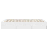 Bed Frame with Drawers without Mattress White 160x200 cm 3207259