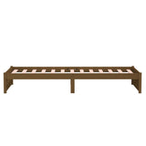Bed Frame without Mattress Honey Brown Solid Wood 90x200 cm 814937
