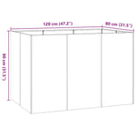 ZNTS Planter White 120x80x80 cm Steel 860788