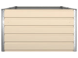 Planter Ivory 195 x 100 x 75 cm Galvanised Steel 42018116
