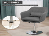 Swivel Linen Fabric Accent Chair for Living Room Contemporary Vanity Armchair with Adjustable Height T3398P328132