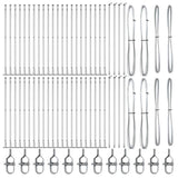 Fence Post with Concrete Base 52 pcs Silver Powder-Coated Steel 3350264