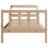 Bed Frame without Mattress 90x190 cm Single Solid Wood Pine 3306566