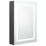 ZNTS LED Bathroom Mirror Cabinet Grey 50x13x70 cm 326490