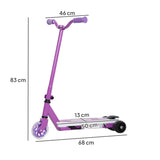 Electric Scooter for Kids Aged 4-7 Years, with Flashing LED Lights, Rear Auxiliary Wheels, Purple T3398P349469
