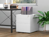 Lockable Cabinet, Rolling Filing Cabinet with 3 Drawers, Steel Office Drawer Unit for A4, Letter, T3398P344517
