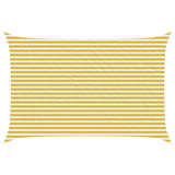 Sunshade Sail 3 x 5 m HDPE Rectangular Yellow and White 42032831