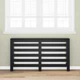 Radiator Cover Black Oak 149 x 20 x 82 cm Engineered Wood 869220