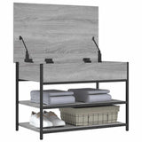 Shoe Bench Grey Sonoma 70x42.5x50 cm Engineered Wood 839031