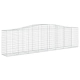 Arched Gabion Baskets 2 pcs 400x50x100/120 cm Galvanised Iron 3145956