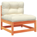 7 Piece Garden Sofa Set with Cushions Wax Brown Solid Wood Pine 3299313