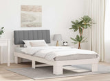 Bed Frame with Upholstered Headboard Light Grey 90 x 200 cm 877518