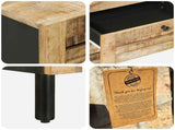Bedside Table Natural 50 x 33 x 62 cm Solid Mango Wood 4018853