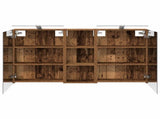Bathroom Cabinet Set 3 pcs 130 x 14.5 x 70 cm Engineered wood 3403774