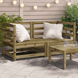 Garden Sofas Corner 2 pcs 70x70x67 cm Impregnated Wood Pine 837913