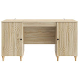 Desk with Shelf Sonoma 142.5 x 50 x 75 cm Engineered Wood 3414578