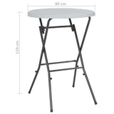 Folding Bar Table White 80x110 cm HDPE 44560