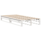 Bookcase Bed without Mattress White 75x190 cm Small Single Solid Wood 3323906