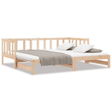 Day Bed with Trundle without Mattress 90x200 cm Solid Wood 836156