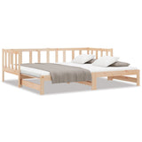 Day Bed with Trundle without Mattress 90x200 cm Solid Wood 836156