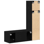 TV Cabinet Set Wall-mounted 3 pcs Black oak 130.5 x 30 x 140 cm 3333053