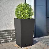 Garden Planter Black 45x45x75 cm Steel 851094