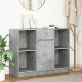 Sideboard with Drawer Concrete Grey 101x35x76 cm Engineered Wood 861565
