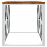 Coffee Table Stainless Steel and Solid Wood Acacia 349967
