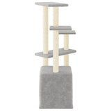 Cat Tree with Sisal Scratching Posts Light Grey 107.5 cm 172071