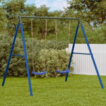 ZNTS Swing Frame for Outdoor with 4 Hanging Hooks Blue Steel 4009876