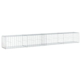 Gabion Basket with Cover 400x50x50 cm Galvanised Iron 3295135