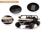 12V 2 Seater Kids Electric Ride-On Car with Electric Bucket, Remote Control - Yellow T3398P422392