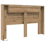 Headboard Cabinet with Shelf Artisan oak Engineered wood 879631