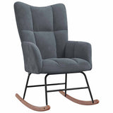 Rocking Chair Dark Grey 78 x 61 x 98 cm Velvet 42022451